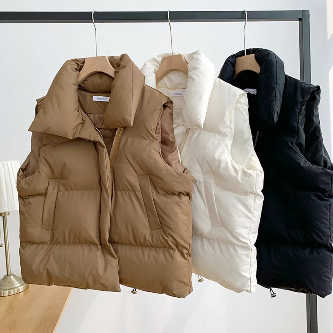 Quilted Cropped Puffer Vest