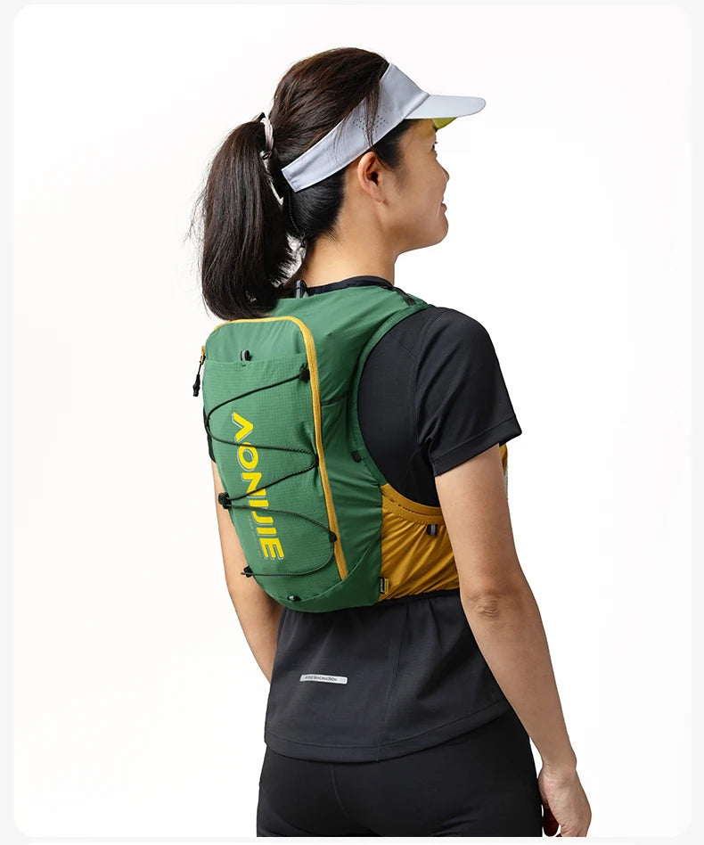 AONIJIE C9116-10L Hydration Pack Backpack High Capacity Marathoner Running Race Hydration Vest Lightweight for Men and Women