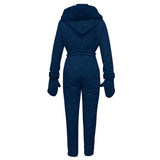 Waterproof One-Piece Ski Suit – Insulated Winter Hooded Jumpsuit