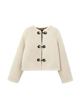 Elegant Faux Fur Toggle Coat