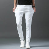 Men's Slim-Fit Cotton Jeans – Crisp White