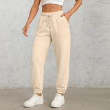 Women's High-Waist Drawstring Straight-Leg Pants