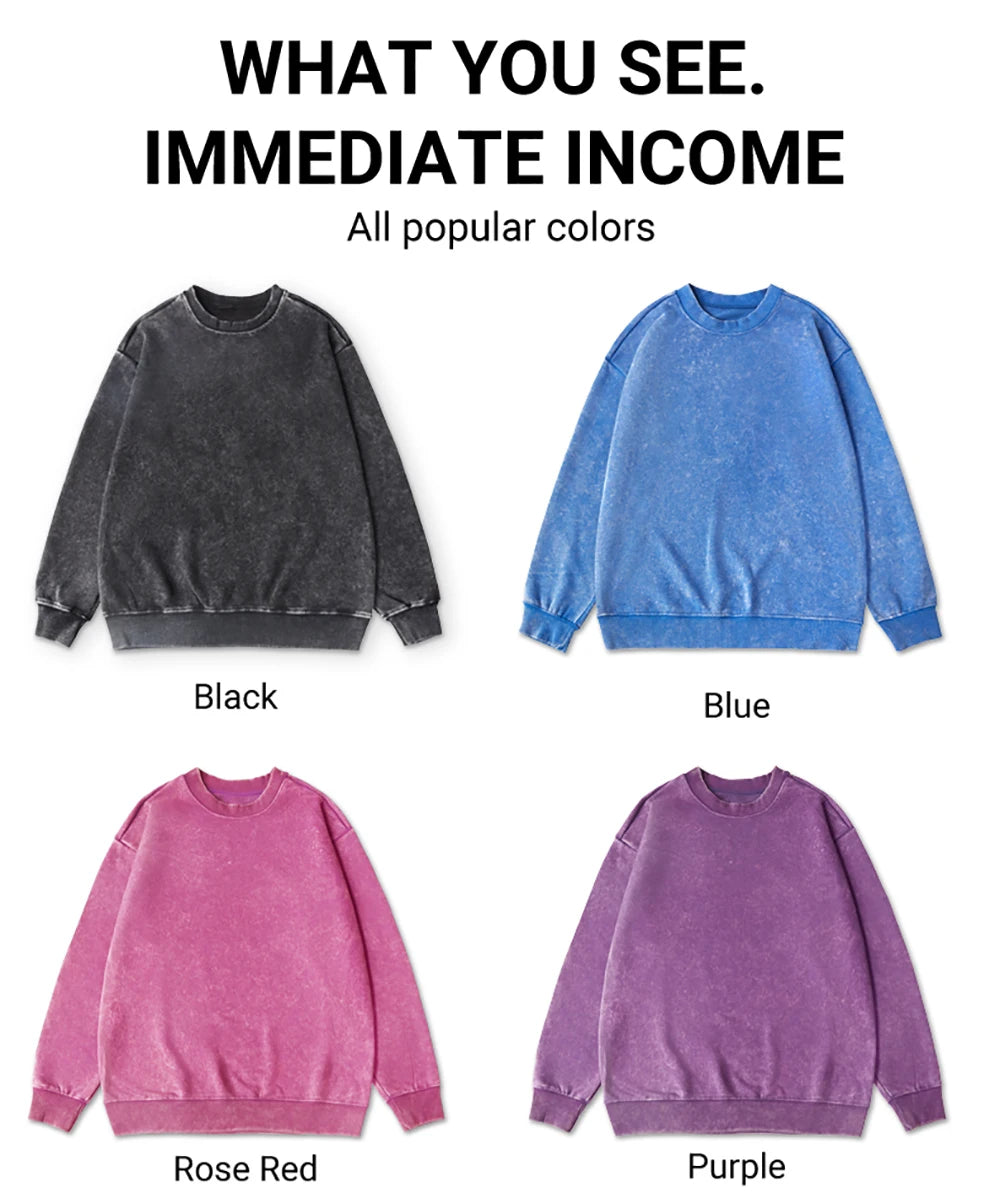 Men’s Washed Cotton Crewneck Sweatshirt