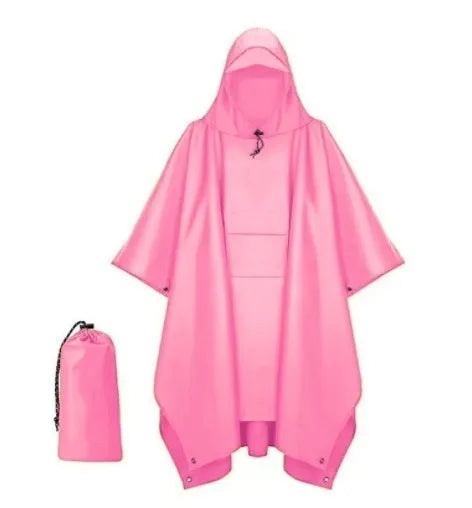 3-in-1 Hooded Waterproof Rain Poncho | Outdoor Adventure