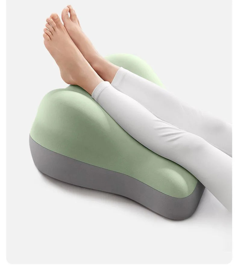 Ergonomic Memory Foam Waist Cushion Green Contoured Tummy Pillow Multi-Functional Support Pillow for Prone Sleep & Reading