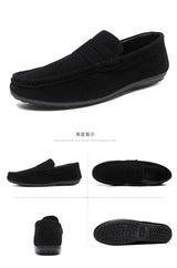 2026 Casual Men's Shoes Versatile Comfortable Work Shoes Driving Loafers Black, Grey, Khaki Three-Colour