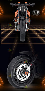 HUIQIBAO 1:8 Classic Motorbike Building Blocks High-tech Model Moto City Racer Bricks Toy for Kid Boy Children Adult MOC Car Set