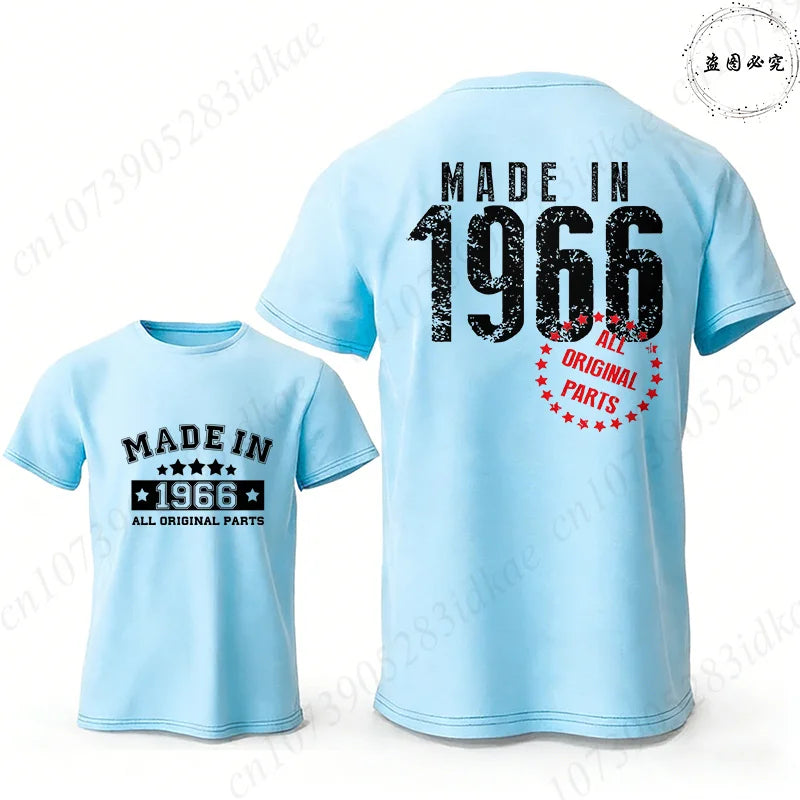 60th Birthday Vintage Graphic T-Shirt — Made in 1966 Men's Short Sleeve Tee