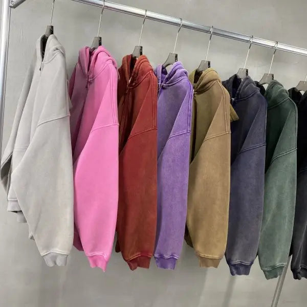 Men’s Vintage Wash Relaxed Zip-Up Hoodie