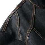 American Vintage Denim Jacket Men Stand Collar Cotton Spring Metal Button Splicing Regular Fit Streetwear Trendy Casual Outwear