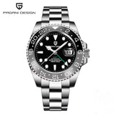 PAGANI DESIGN PD-1662 Luxury GMT Men Mechanical Wristwatch Sapphire Glass Stainless Steel 100M Waterproof Automatic Watches