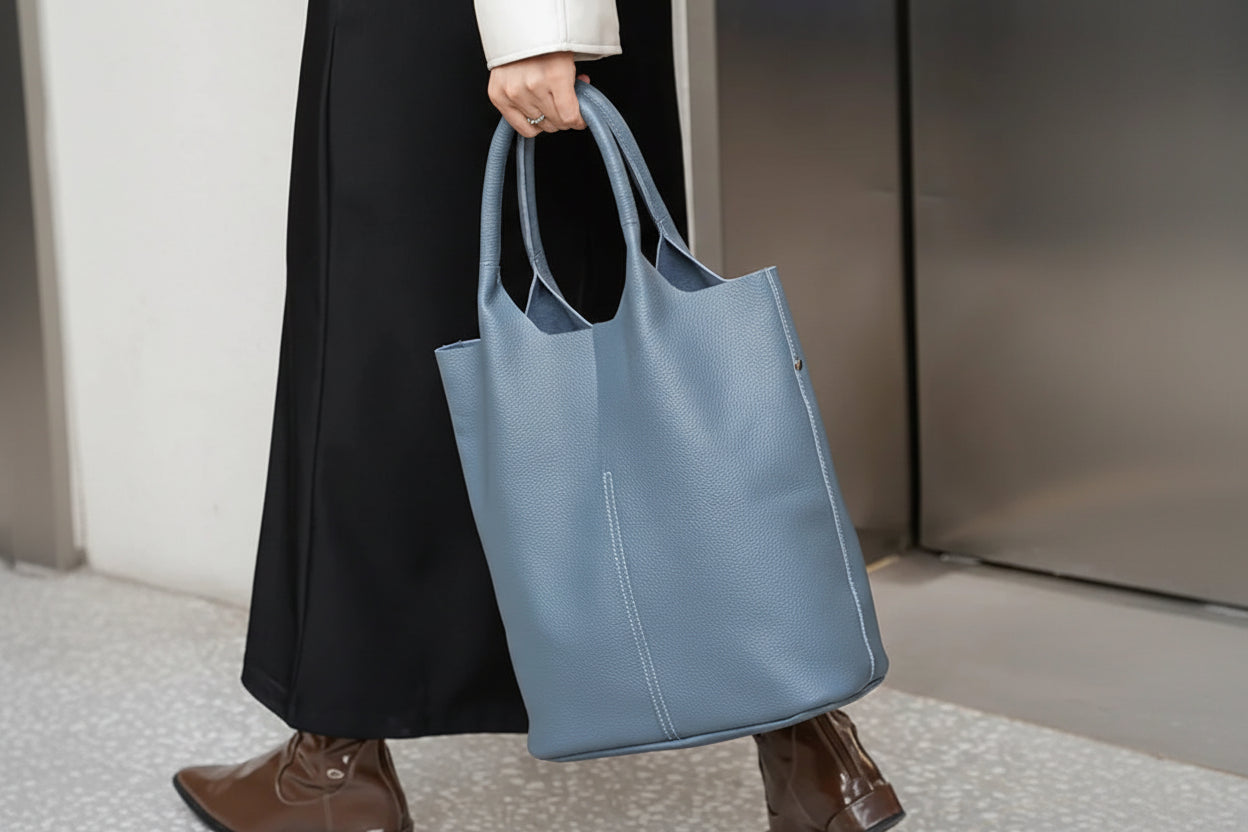 Luxury Soft Leather Bucket Bag | Large Women’s Shoulder Bag