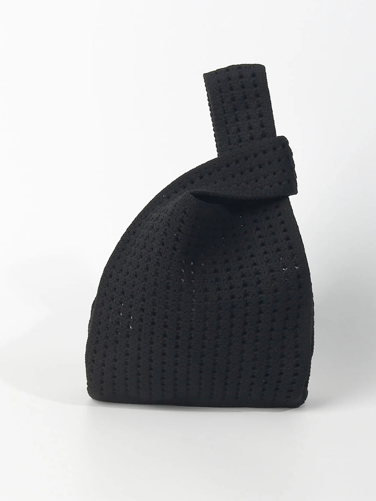 Handmade Knit Handbag Women Mini Shoulder Bag Female Casual Color Wide Stripe Plaid Tote Bag Student Cell Phone Package