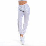 Women's Sparkly High-Waist Straight-Leg Pants
