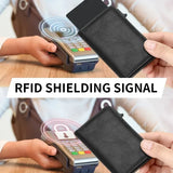 Unisex ANTI RFID Blocking Aluminum Pop-Up Card Holder Multi-Functional Designer Bank ID Card Wallet Business Purse for Men Women