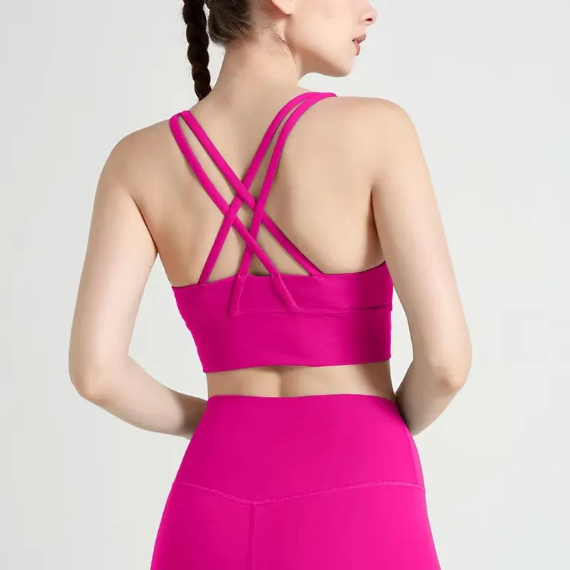 Women's Cross-Back Yoga Sports Bra