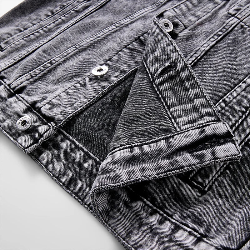 Washed Heavyweight Denim Jacket – Vintage Workwear