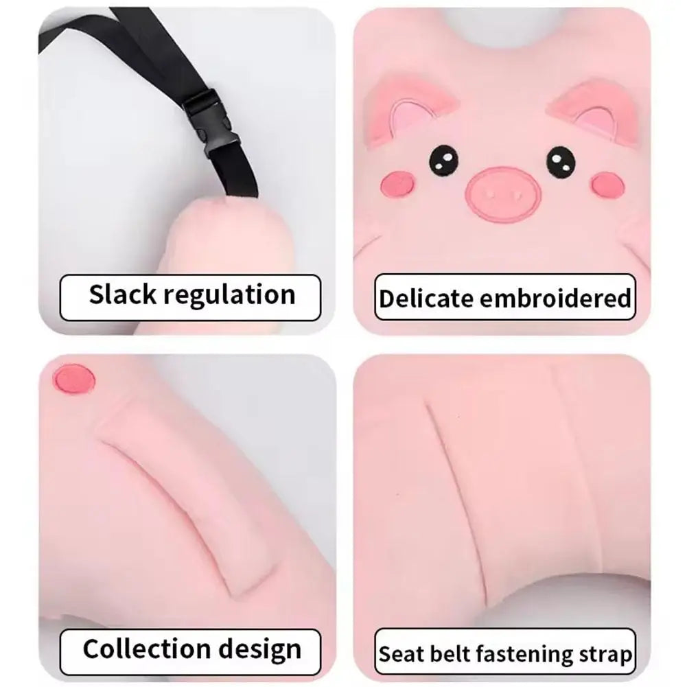 Car Seat Safety Neck Pillow Cute Children's Headrest Lumbar Support Anti Pinch Neck Cute Cartoon Sleeping Pillow