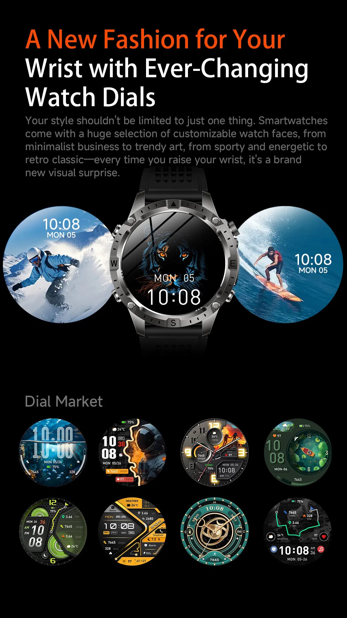 GUHUAVMI TANK Y102 – Military GPS Smart Watch for Men