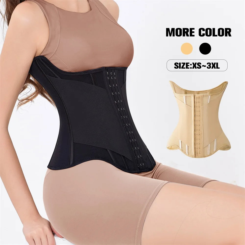 U-Shaped Steel-Boned Waist Trainer & Breast Lift Corset