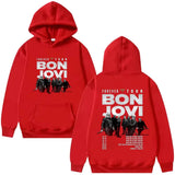 Bon Jovi Band Hoodies Bon Jovi Forever Tour Graphic Hoody Men Women Oversized Y2k Pullovers Fleece Warm Female Male Hoody Coats