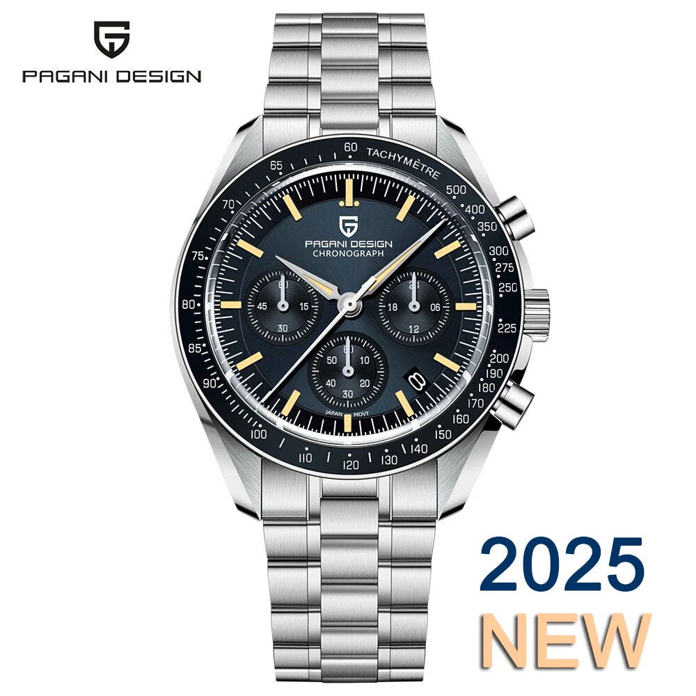 2026 New PAGANI DESIGN 1701 V5 Men's Watches Luxury Quartz Watch Men Sports Speed Chronograph AR Sapphire glass 100M Waterproof