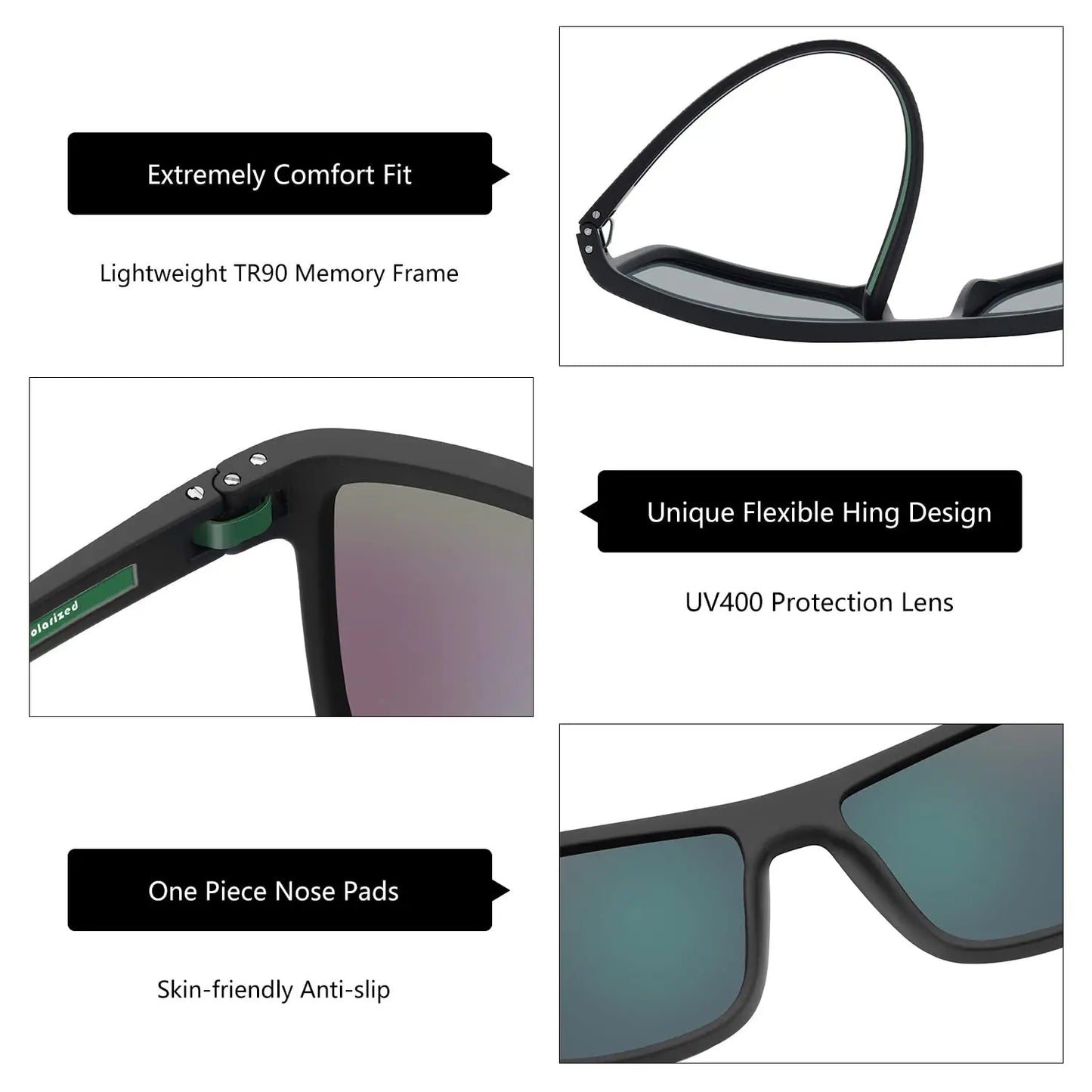 Zenottic Men's Polarized Sunglasses – UV400 TR90 Frame