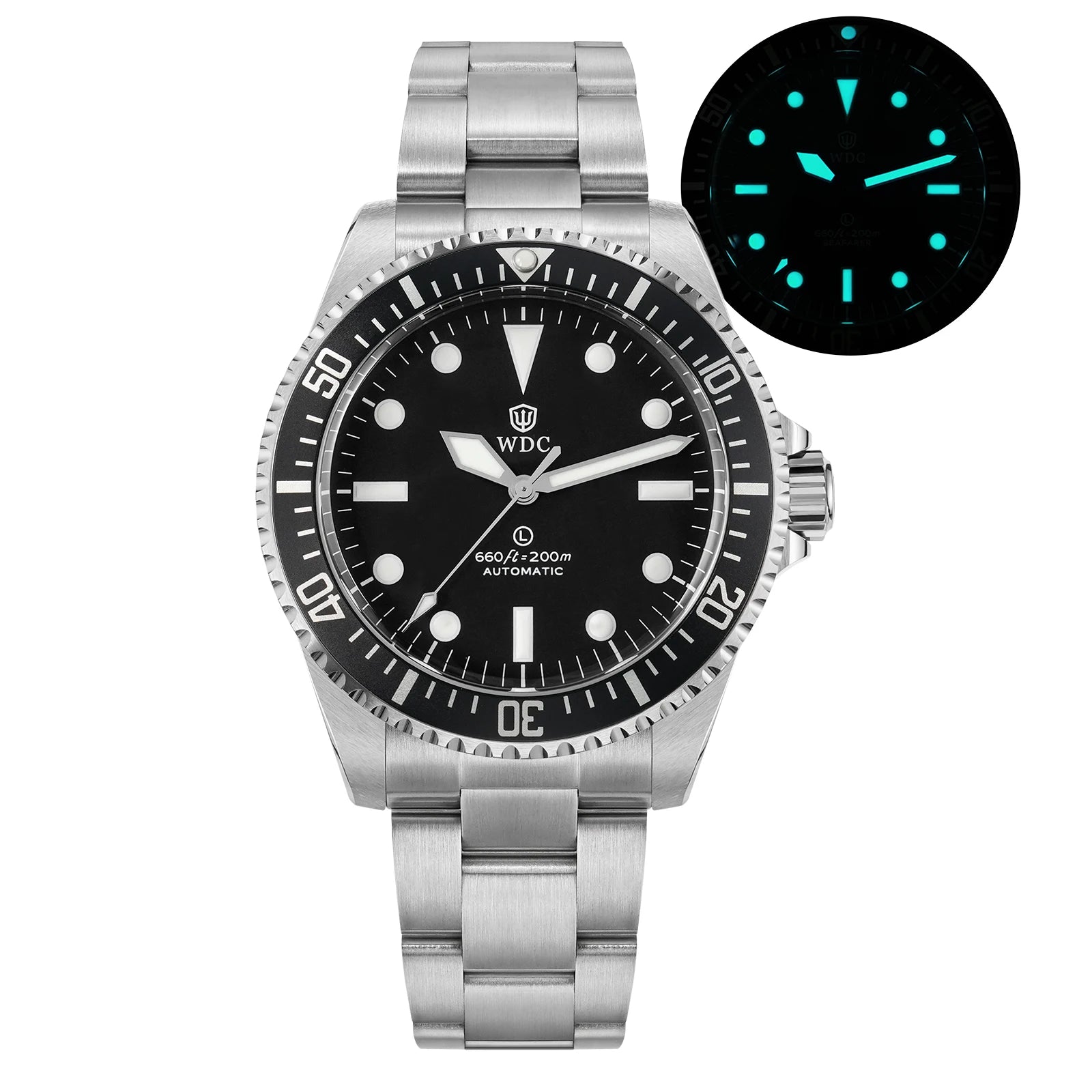 Watchdives WD5513P V3 PT5000 Vintage Sub Dive Watch Sapphire Automatic Mechanical Watches 20Bar Waterproof Stainless Steel