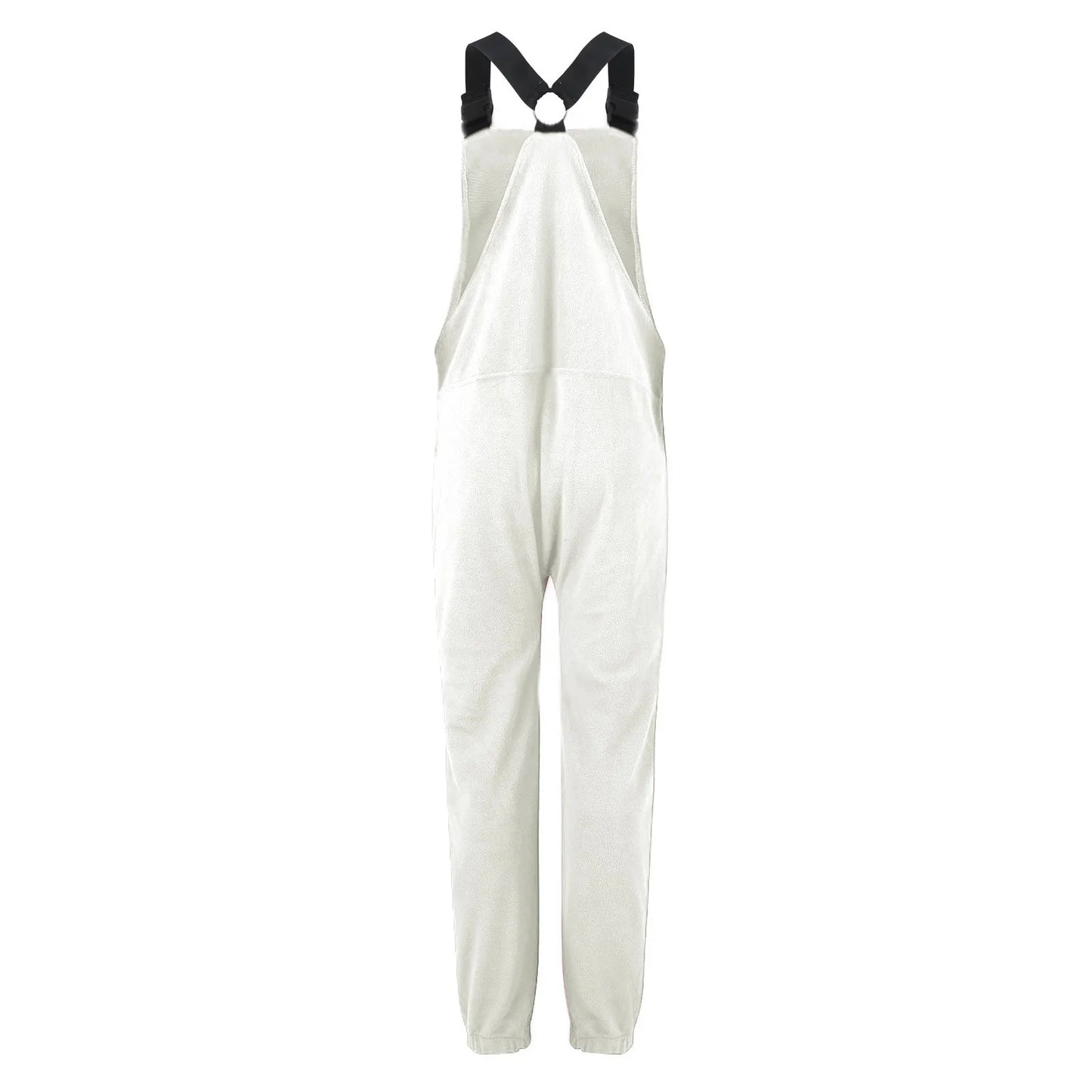 Fleece Bib Overalls - Adjustable Warm Winter Fuzzy Jumpsuit & Ski Pants