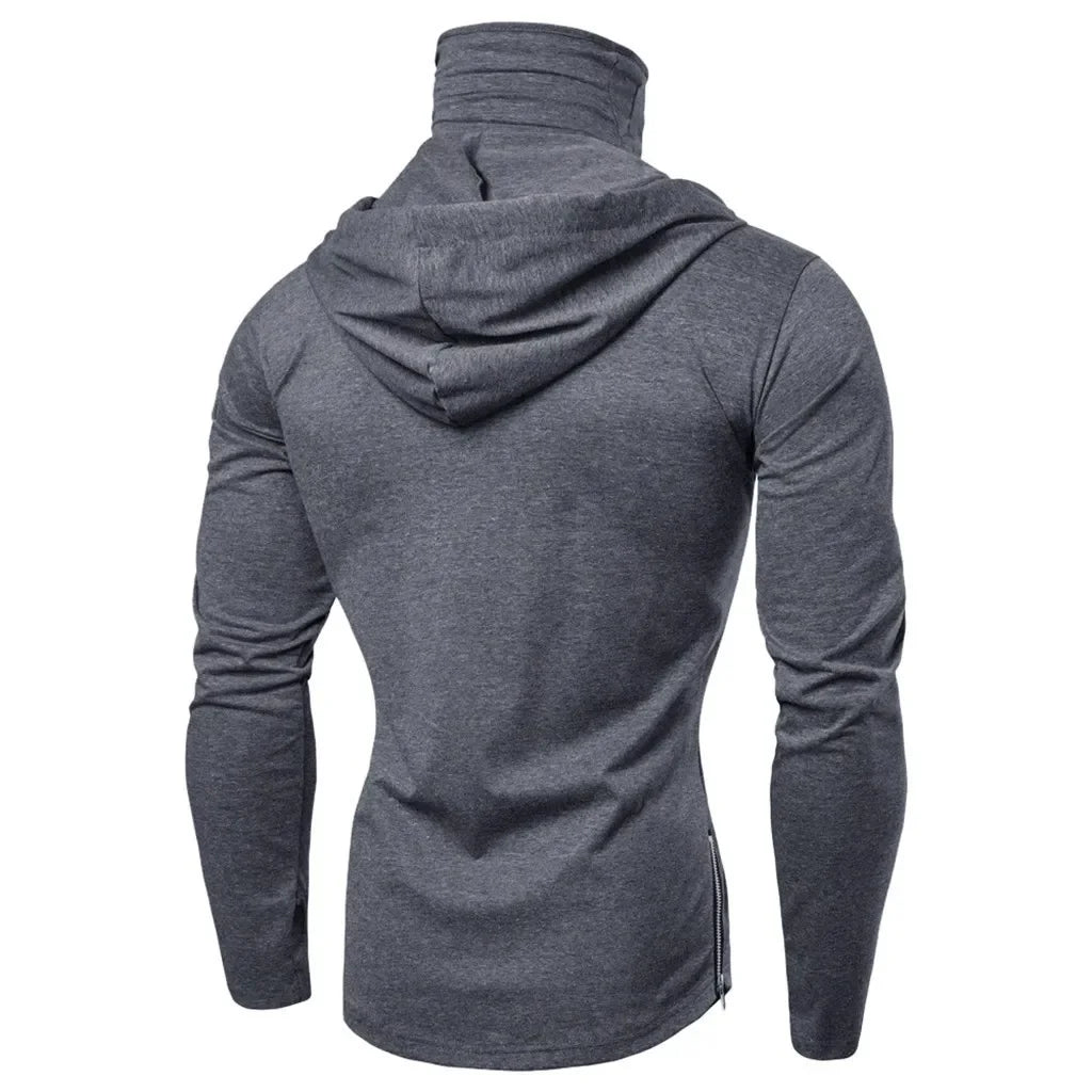 Men’s Balaclava Hoodie with Zip-Detail Hood