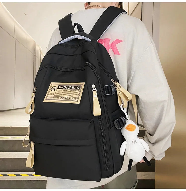 Fashion Big Student School Backpack Rucksack Girls Boys School Bag High Capacity Women Backpack Female Leisure Travel Mochila