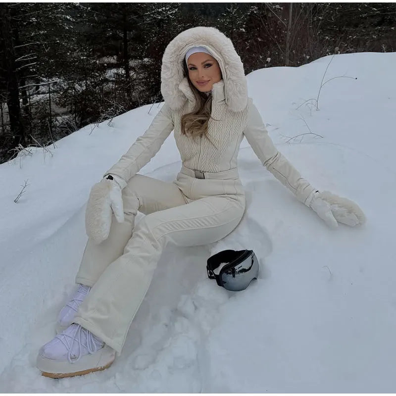 Women’s All-Weather Hooded Ski Jumpsuit