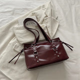 Women's Retro PU Leather Shoulder Tote Bag