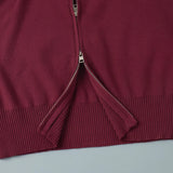 Bornladies Women's New Knit Zip Up Cardigan Wide Leg Pants Set Soft Fabric Cropped Elastic Waist Autumn Winter Fashion Sweater