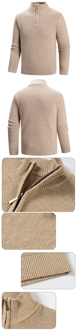 Men's Quarter-Zip Long Sleeve Sweater