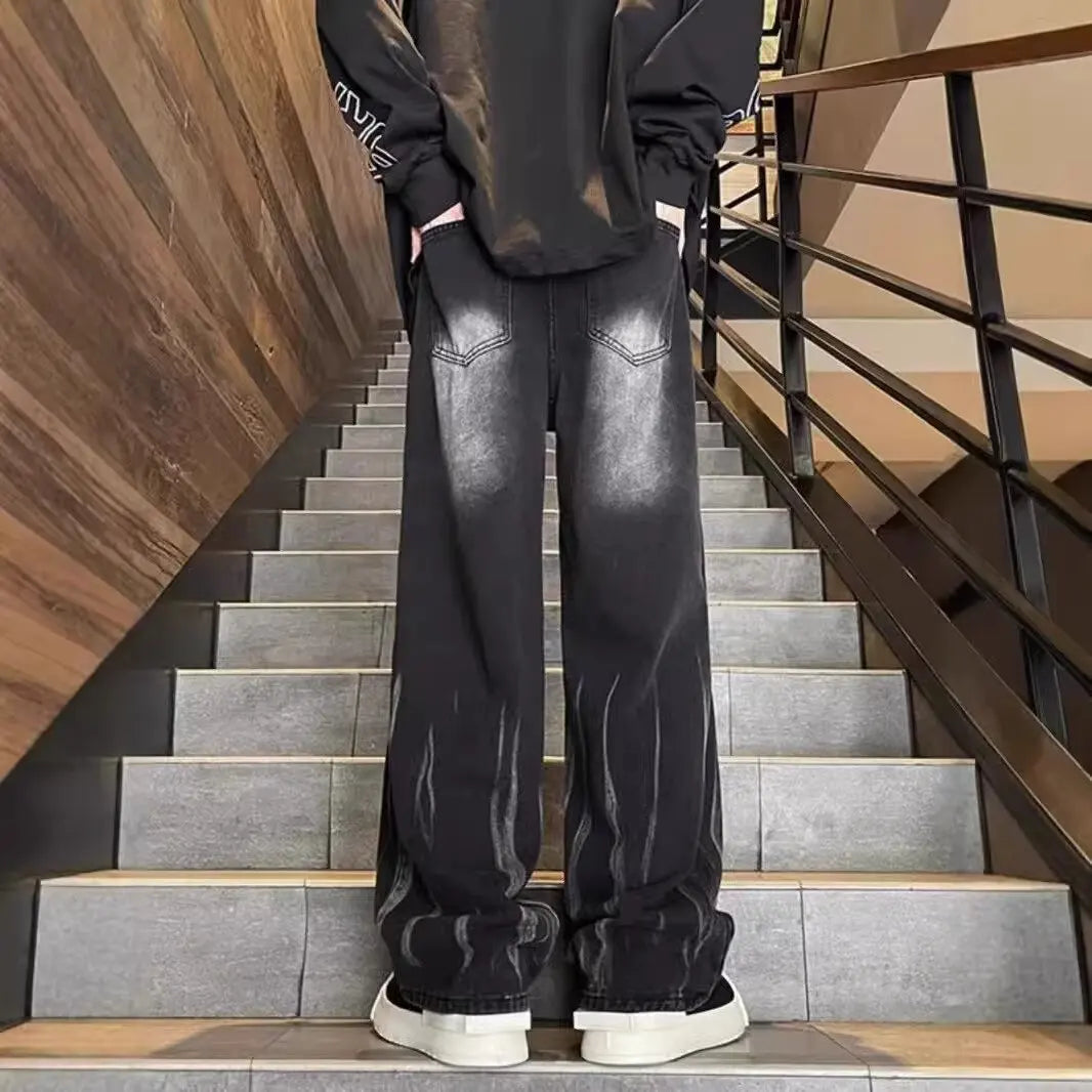 Men’s Black Straight-Leg Jeans