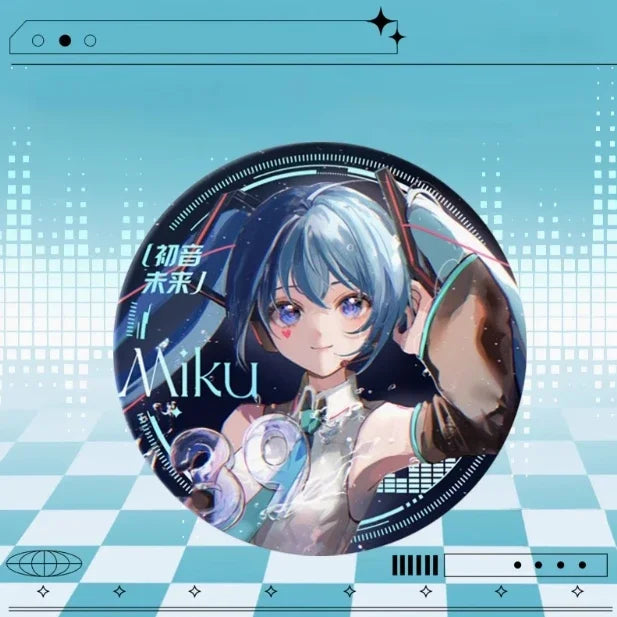 Bandai Hatsune Miku Buckle Shoulder Bag Cartoon Hatsune Miku Large Capacity Cool Storage Bag Anime Peripherals Holiday Gifts