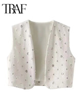 Elegant Sequin Skirt Sets For Women 2 Pieces Shinny Sleeveless Vest Women Suits 2024 Summer Fashion Zipped Skirts Set