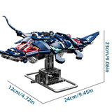 Mechanical Sea Animals Building Blocks DIY Movable Whale Octopus Manta Shark Piranha Creative Technical MOC Desktop Decor Gift
