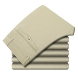 Men's Cotton Straight-Leg Casual Trousers