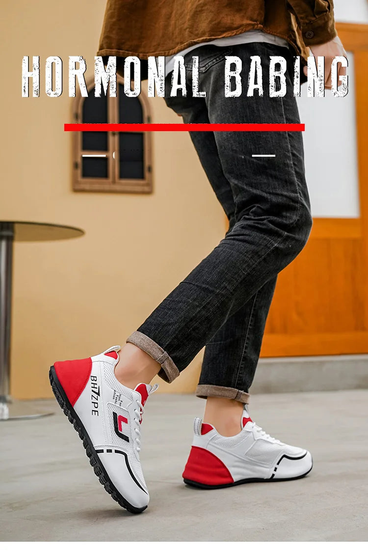 Men's Breathable Colorblock Low-Top Sneakers