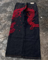 Dragon Print Y2K Baggy Jeans