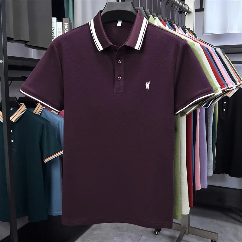 Men's Premium Cotton Polo Shirt | Embroidered Classic Fit