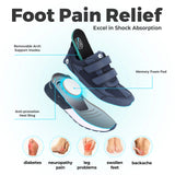 FitVille Diabetic Shoes for Men Extra Wide Width Adjustable Closure Walking Shoes Slip-on Sneakers for Foot Pain Relief Swollen