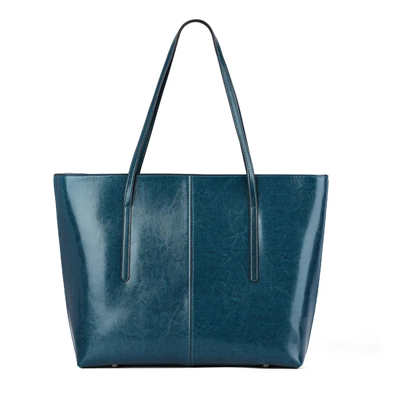 Burminsa Vintage Genuine Leather Tote Bag for Women
