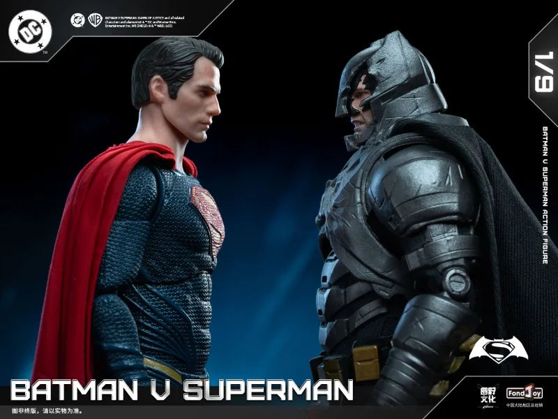 In Stock Fondjoy Batman VS Superman 1:9 Scale Action Figure Set DC Comics Movie Authentic Interchangeable Heads Boys Gifts Model