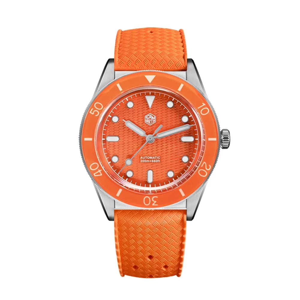 San Martin 39mm SN0151 Guilloche MOP Automatic Dive Watch