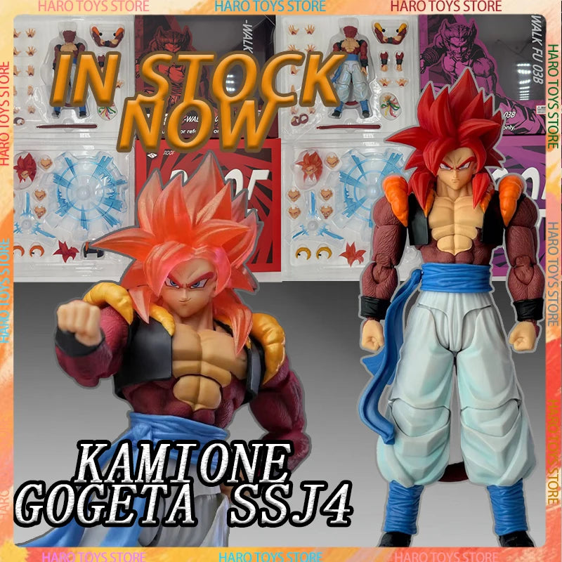 TonsenArttoys Kamione Studio SHF Gogeta SSJ4 Figure Dragon Ball GT Super Saiyan 4 Gogeta Anime Action Figures Kids Toys Gifts