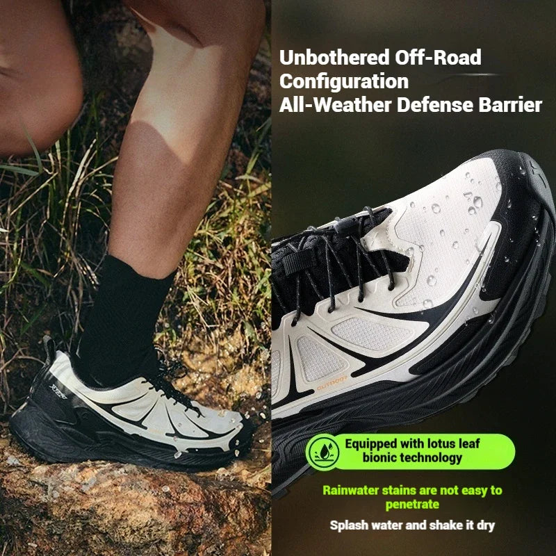 Xtep Men's Hiking Shoes 2025 Summer Anti-slip Wear-resistant Wrapping Shock-absorbing Lightweight Outdoor Sneakers 875319170005
