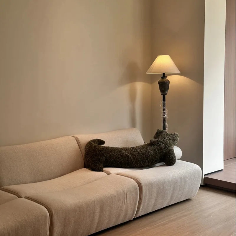 2025 Cartoon Animal Dachshund Pillow Plush Sausage-shaped Pillow Cute Cushion Nap Pillow Lumbar Pillow Bedroom Neck Pillow